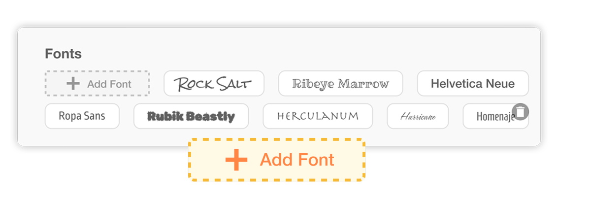 Visla Branding custom font upload to match your brand typography